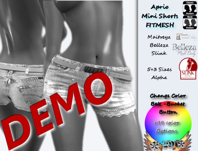 Aprio Mini Shorts FitMesh Color Hud Paket DEMO