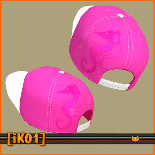 [iK01] Snapback Cap - Tribal Seahorse - (Click to unpack)