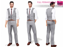MI960954 MI Mens Double Breast Vest Outfit