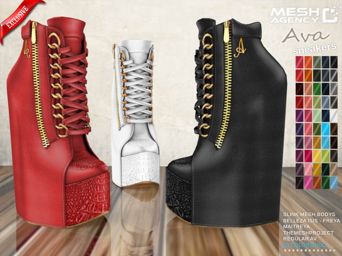::MA:: AVA Platform Sneakers - Belleza, Slink, Maitreya, #themeshproject & Regular AV - DEMO