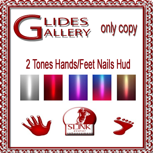 Two Tones  Finger/Toe Slink Nails Hud