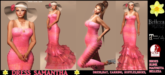 DRESS SAMANTHA, MAITREYA , BELLEZA, SLINK, FITMESH