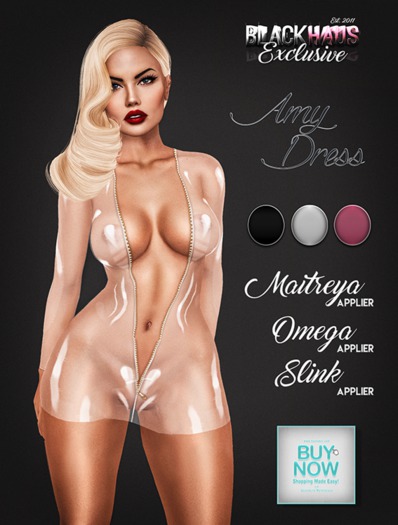 BLACK HAUS - Amy Latex Dress Black