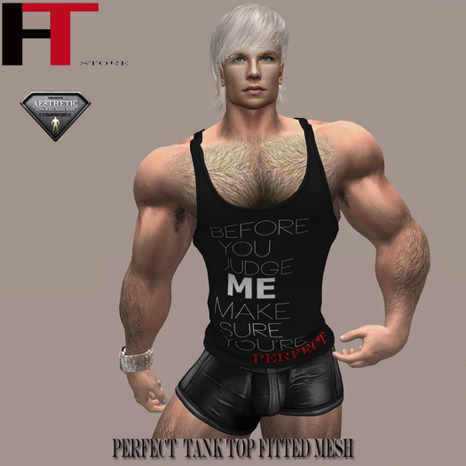(H-T)PERFECT TANK TOP FITTED MESH AESTHETIC  BAG