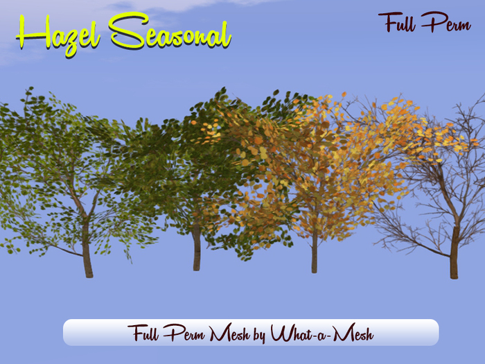 [WaM] Hazel Tree Seasonal Pack - Full Perm Mesh