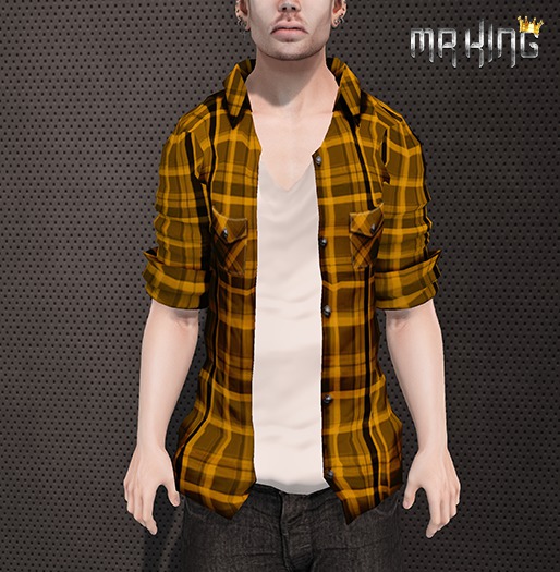 [MR] Shirt Neck V Yellow ::Mesh::
