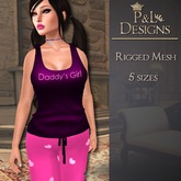 [P&L] - Pajamas - Daddy's Girl Purple and Pink