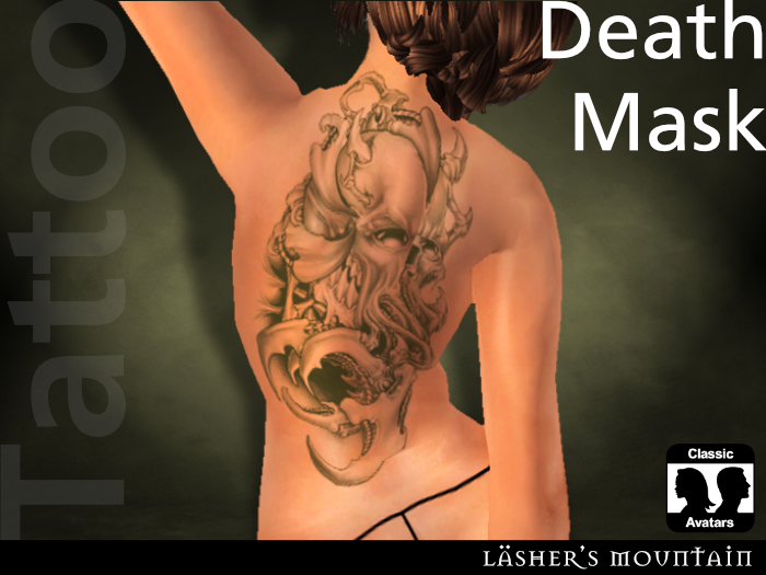Death Mask - Upper Body (Back) Tattoo  - Resell