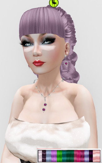 *igw bun fun long with with bangs  color