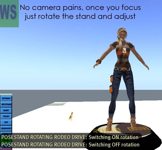 Pose stand rotating
