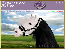 *E* Wyndermere Halter [BOXED] RH Miniature Black