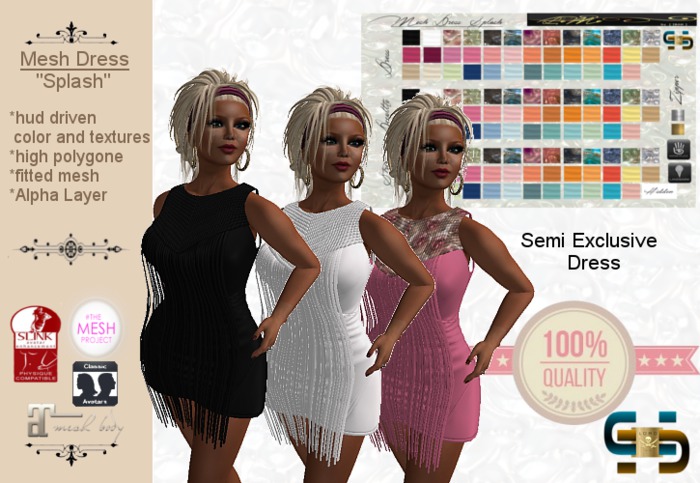 [ IBAN ] MESH DRESS SPLASH TMP MAITREYA SLINK