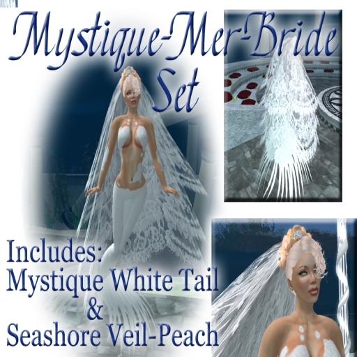 Mystique Mer Bride Set-Peach Veil