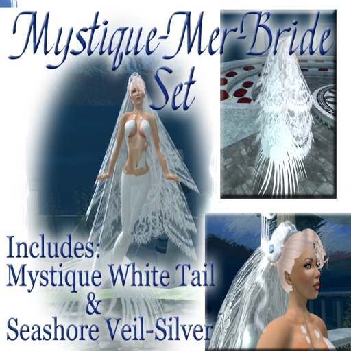 Mystique Mer Bride Set-Silver Veil