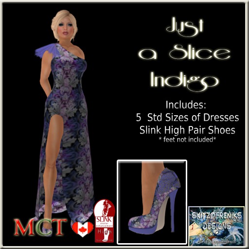 Just a Slice Indigo Gown