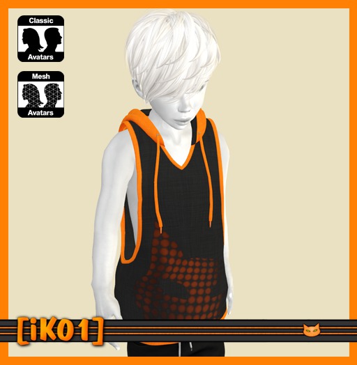 [iK01] Vest Hoodie iK01 Logo - KID/SMB - (Click to unpack)