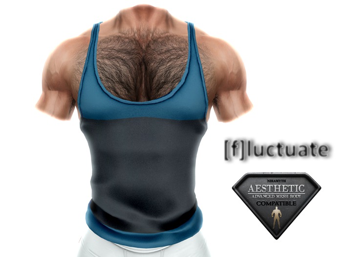 [f] fluctuate - Tank Top - Razorback - Sport Blue Black