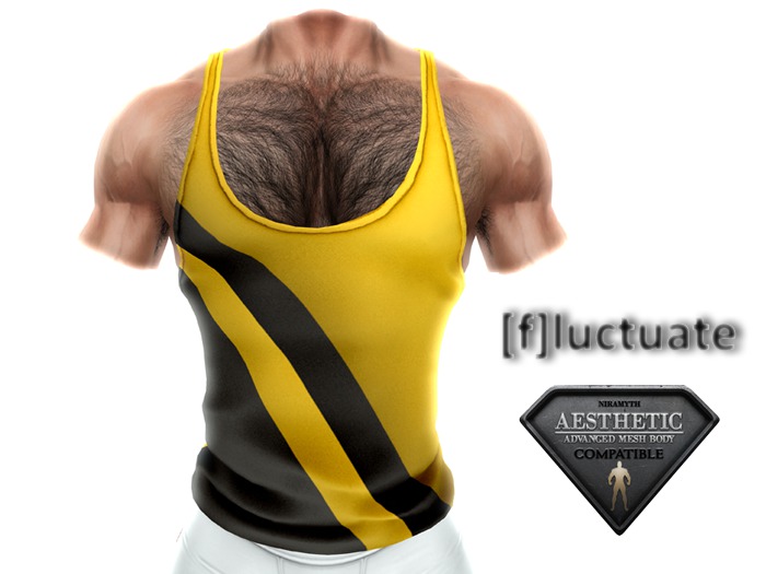 [f] fluctuate - Tank Top - Razorback - Sport Yellow Black