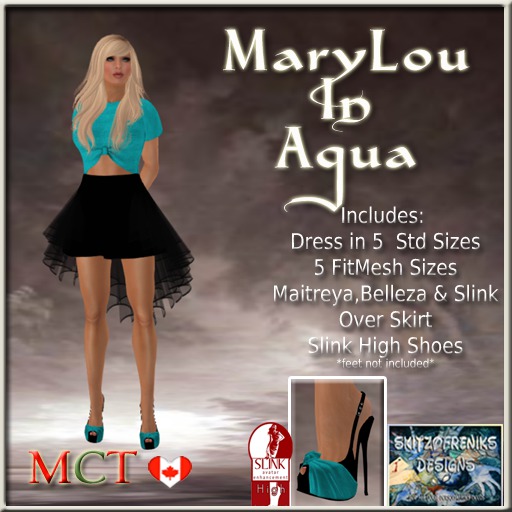 MaryLou Dress & Shoes - Aqua