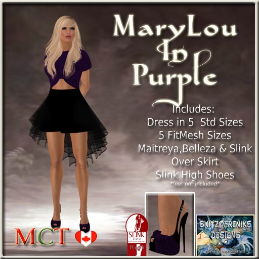 MaryLou Dress & Shoes - Purple