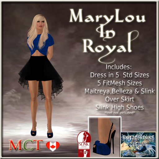 MaryLou Dress & Shoes - Royal