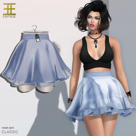 Entice - Let it Go Skirt - Blue