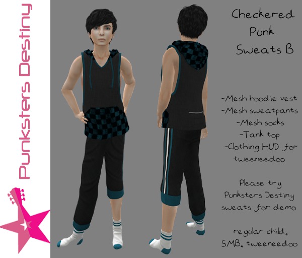 *PD* Checkered Punk Sweats B -Kids-