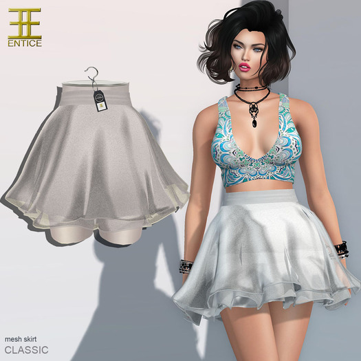 Entice - Let it Go Skirt - White