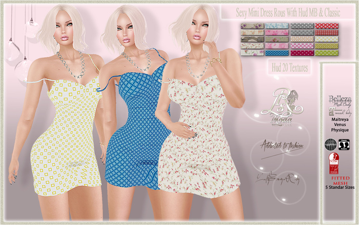 LSR - Sexy Mini Dress Rous With Hud MB & Classic