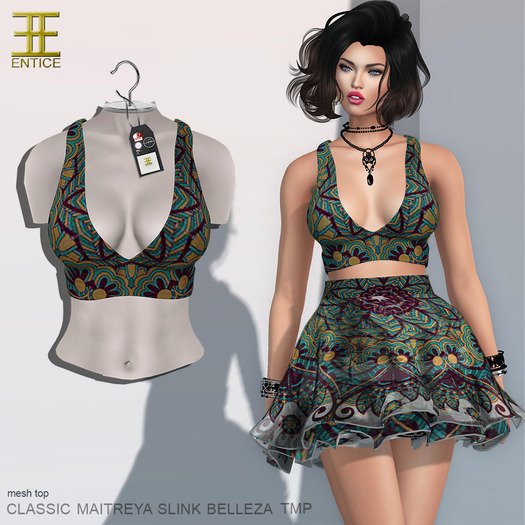 Entice - Let it Go Top - Brown Flower