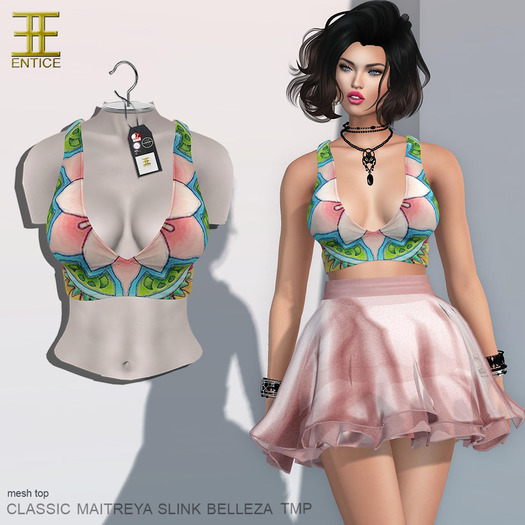 Entice - Let it Go Top - Pink Flower