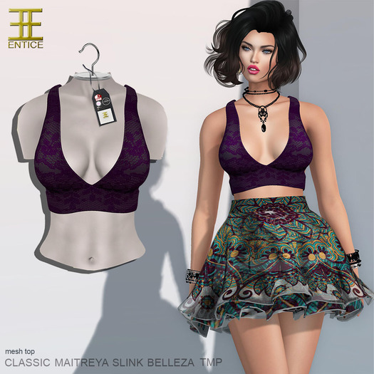 Entice - Let it Go Top - Purple Lace