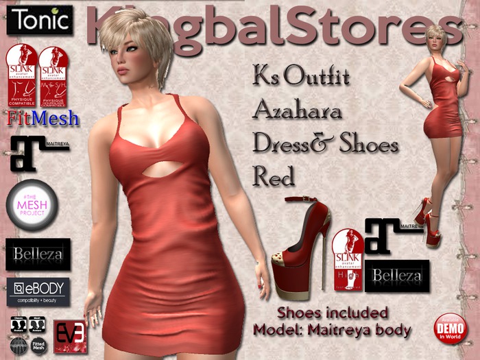 250 KS OUTFIT AZAHARA DRESS RED