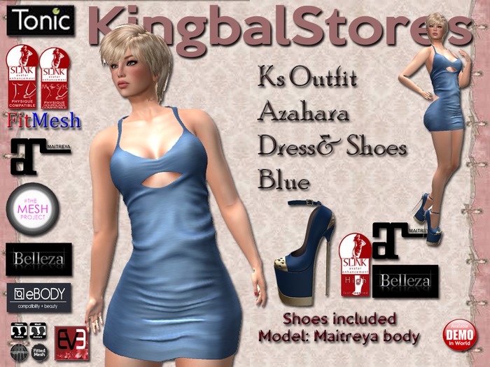 250 KS OUTFIT AZAHARA DRESS BLUE