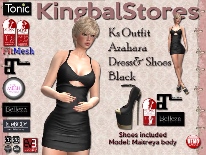 250 KS OUTFIT AZAHARA DRESS BLACK