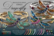 EarthStones Dragonfly Bracelets & Rings - Opals