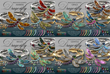 EarthStones Dragonfly Bracelets & Rings - Treasure Pack Fatpack