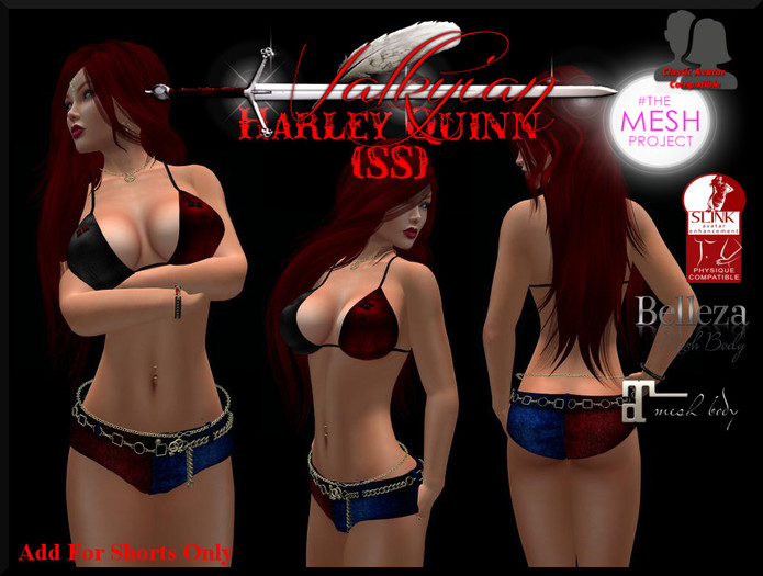 ~Valkyrian~ Harley Quinn (SS) SHORTS  (BOX)