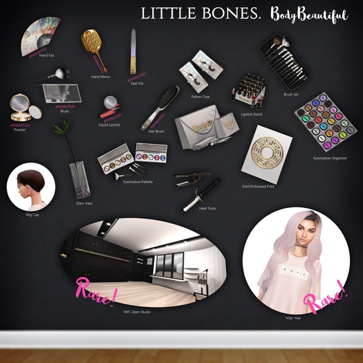 little bones. Gold Embossed Print