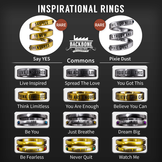 BackBone Inspirational Rings - Watch Me