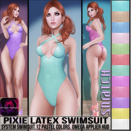 :::Sn@tch Pixie Latex Swimsuits (PASTELS):::