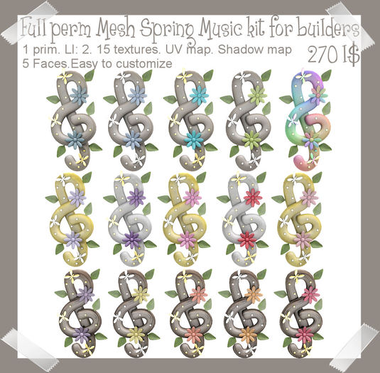Full Perm MESH Spring Music kit for builders