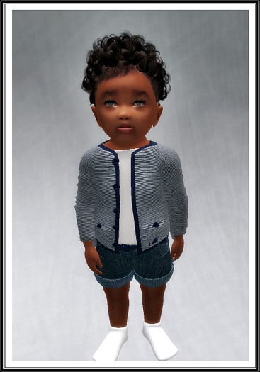 Diamond Dolls Infant Blue/Grey Jean Cardigan Outfit