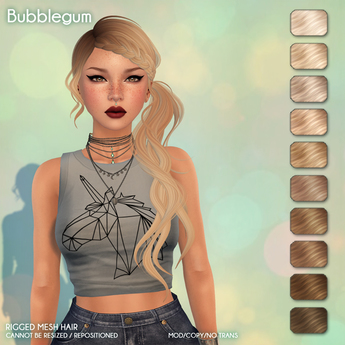 Second Life Marketplace - /Wasabi Pills/ Bubblegum Mesh Hair - Blonds