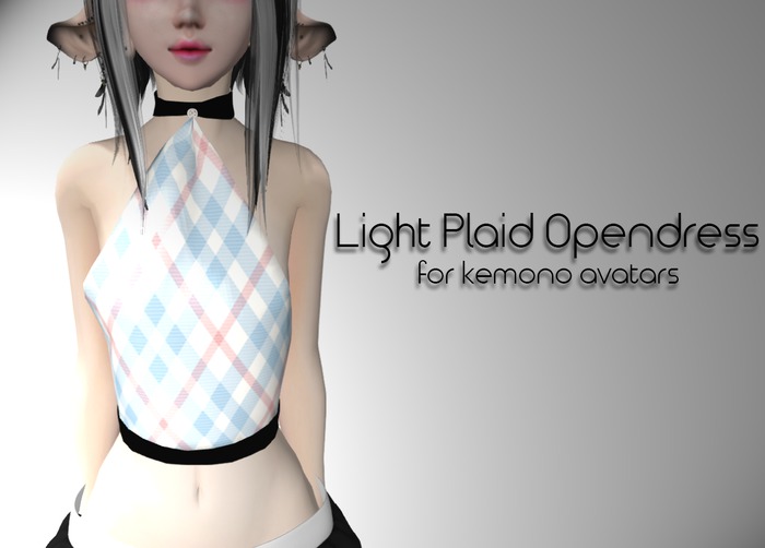 LMF Kemono Light Plaid Opendress