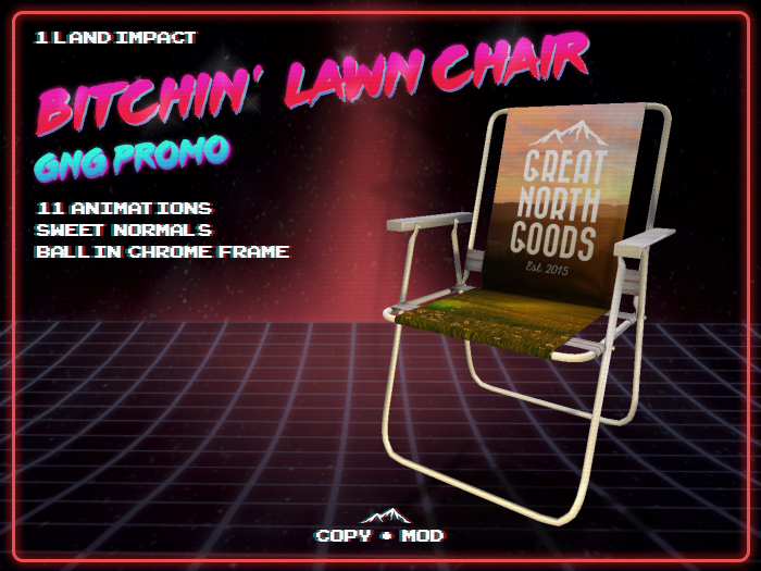 Second Life Marketplace GNG Bitchin Lawn Chair GNG Promo 