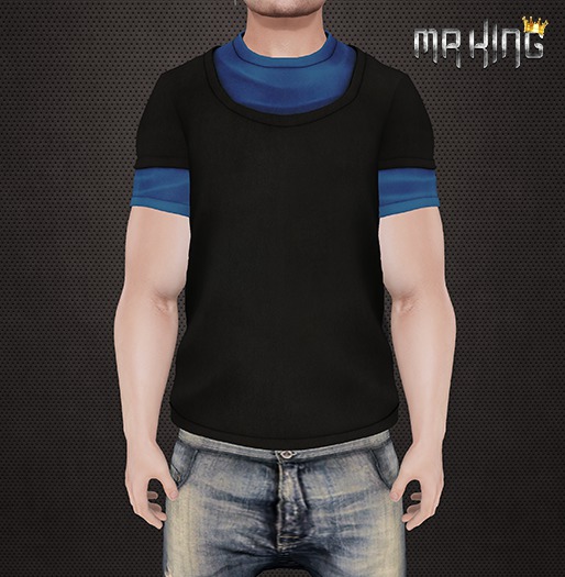 [MR] T-Shirt Duo Blue CC::Mesh::