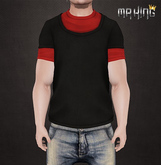 [MR] T-Shirt Duo Red CC::Mesh::