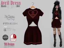 Avril Dress Hearts Red