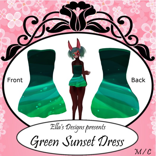 [ED] Green Sunset Dress